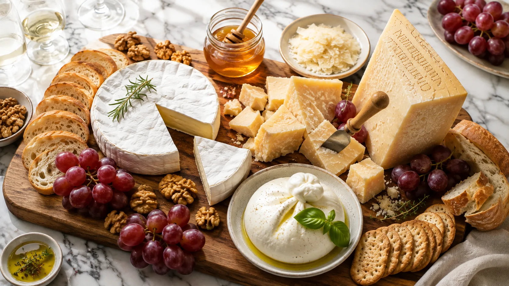 Phô mai Pháp Ý nhập khẩu Brie, Camembert, Parmigiano Reggiano và Burrata