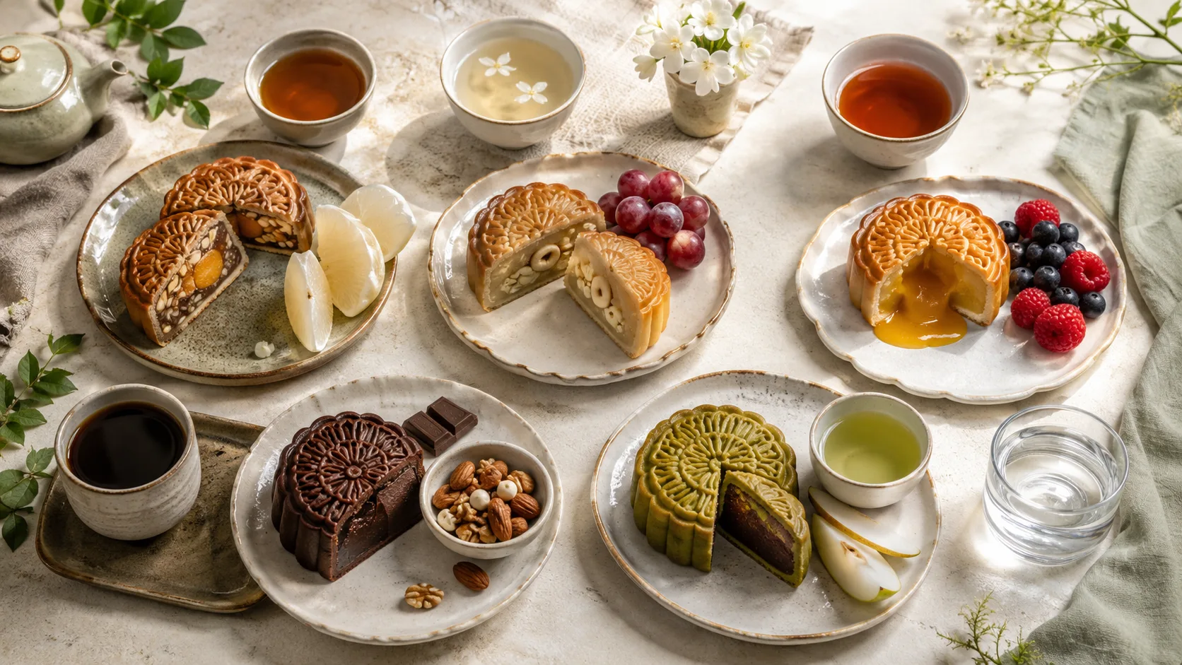 Gợi ý pairing bánh Trung Thu theo từng loại nhân và đồ uống