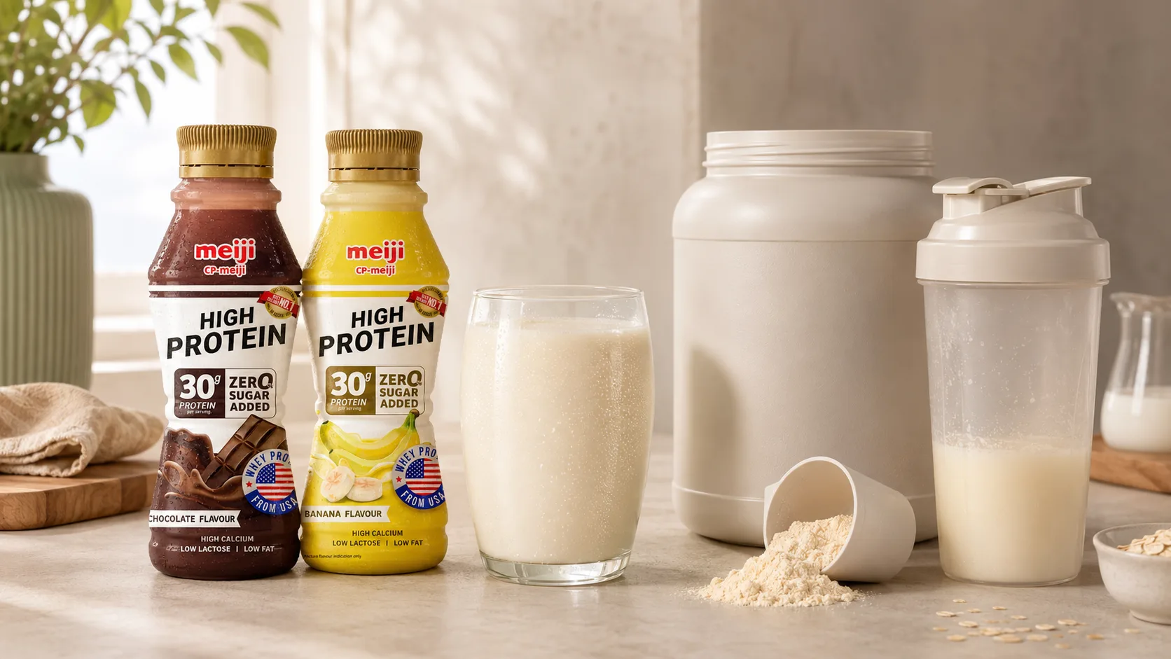 Sữa protein uống liền và whey protein dạng bột khác nhau như thế nào