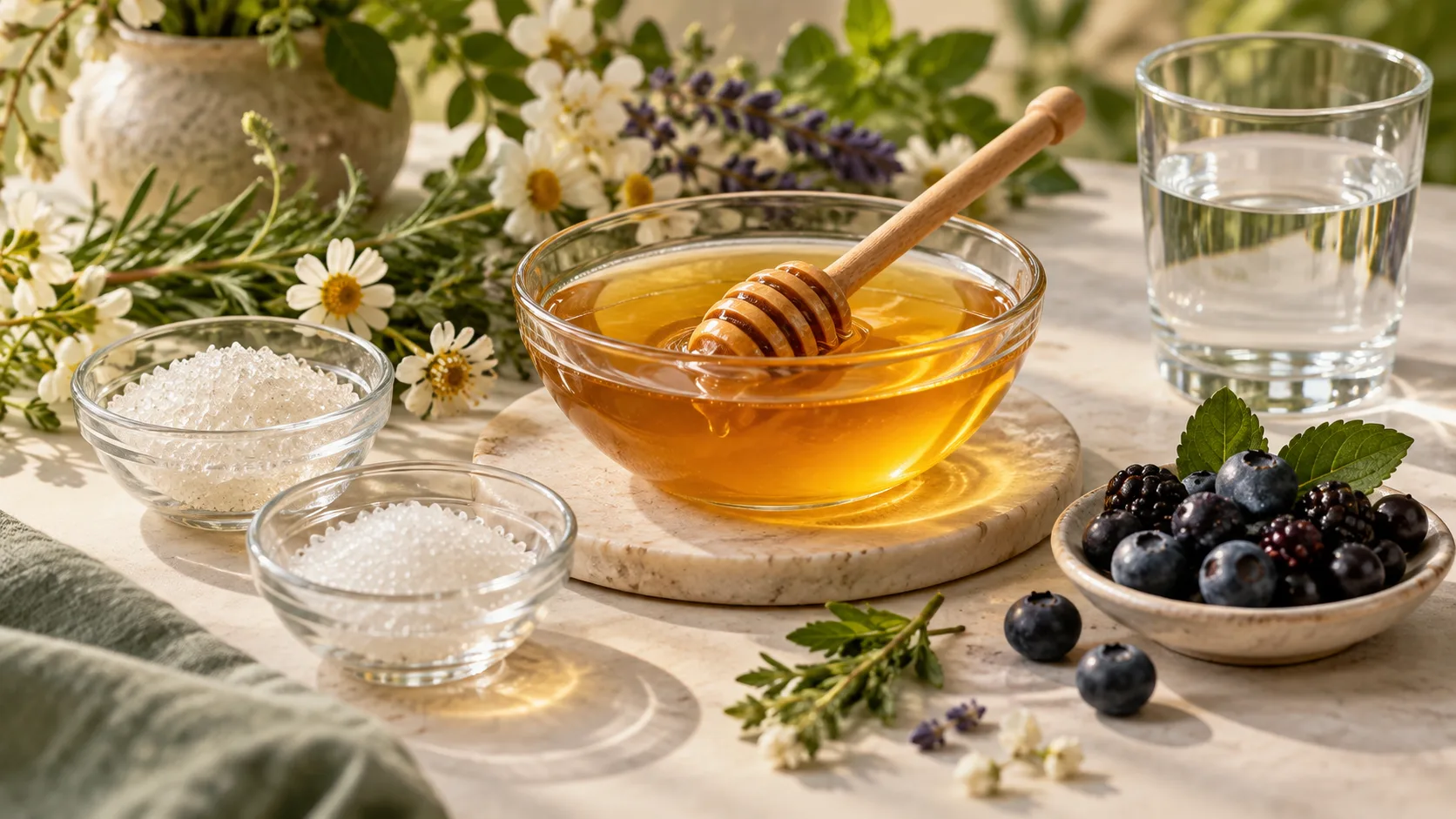 Thành phần của mật ong gồm glucose fructose và các hợp chất chống oxy hóa