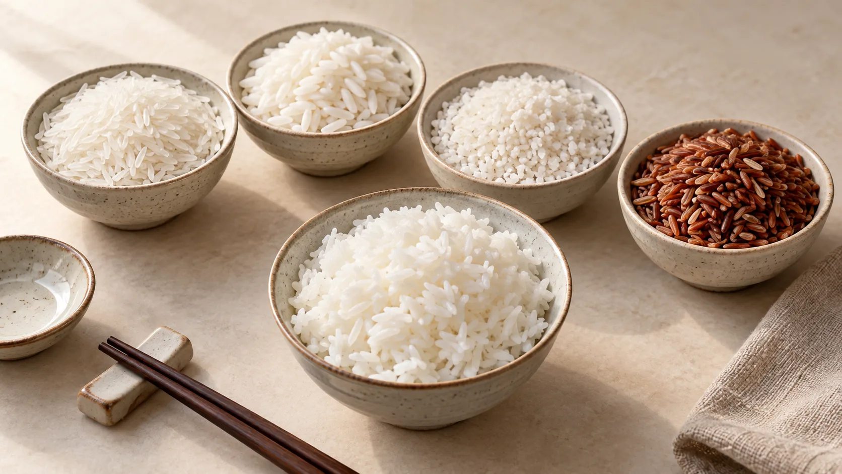 Vietnamese rice varieties including ST25 jasmine broken rice and red rice