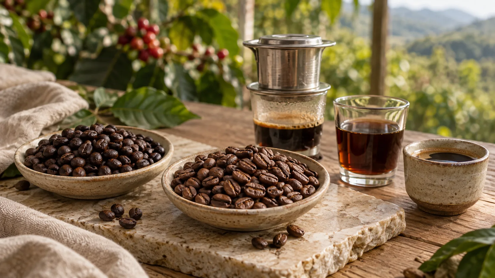 So sánh hạt cà phê Robusta và Arabica Việt Nam cùng các phong cách pha khác nhau