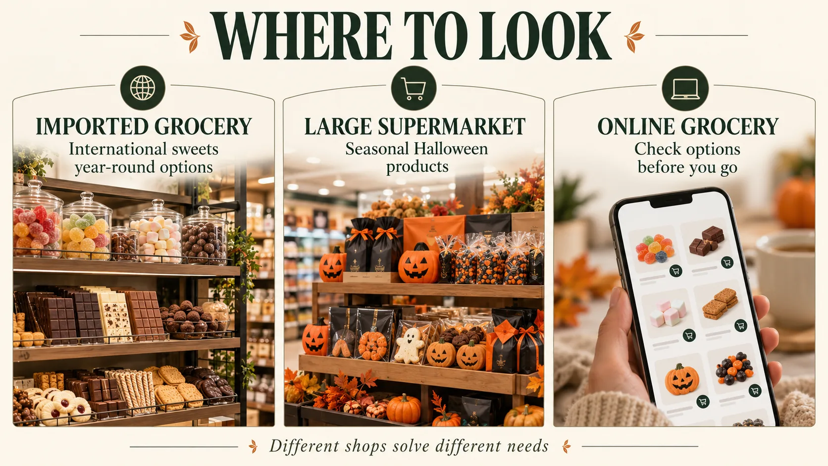 Three places to look for Halloween candy in Ho Chi Minh City including imported grocery stores supermarkets and online grocery shopping