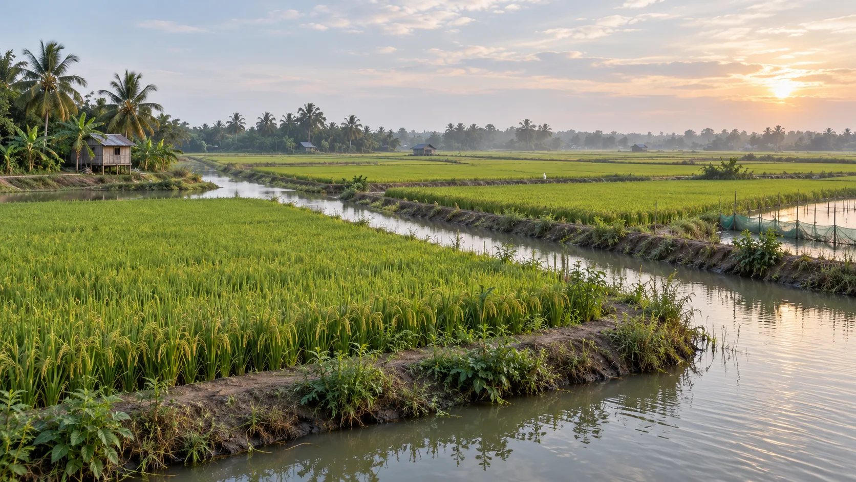 Rice shrimp farming system in the Mekong Delta Vietnam