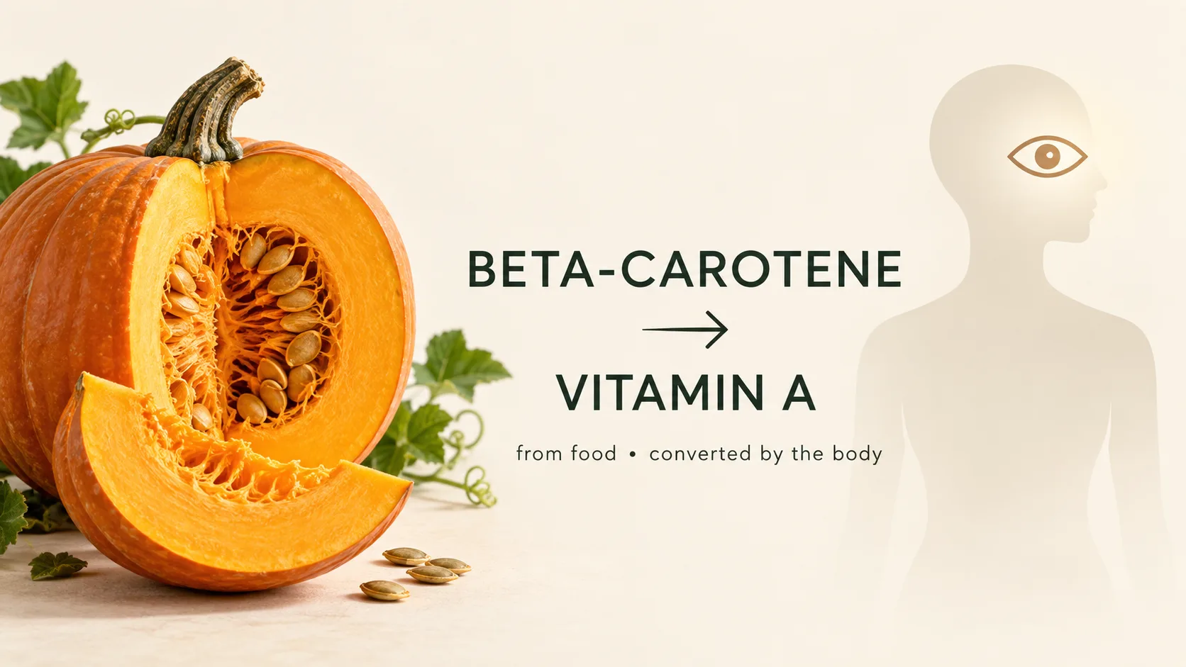 Sơ đồ minh họa beta carotene trong b&iacute; đỏ c&oacute; thể được cơ thể chuyển th&agrave;nh vitamin A