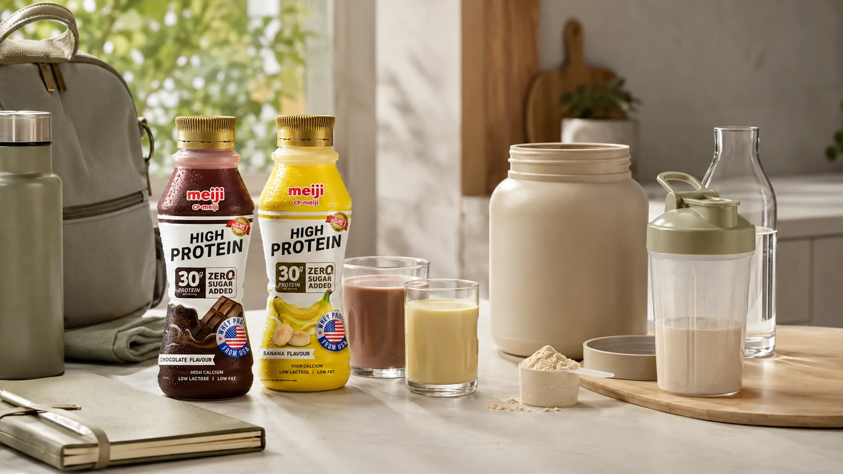 So sánh sữa protein uống liền với whey protein dạng bột