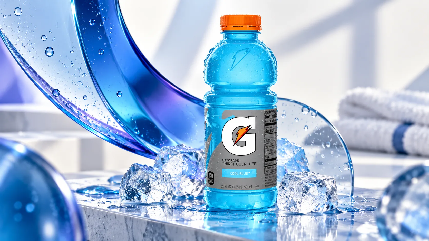 Gatorade Cool Blue với phong cách xanh mát và berry-like
