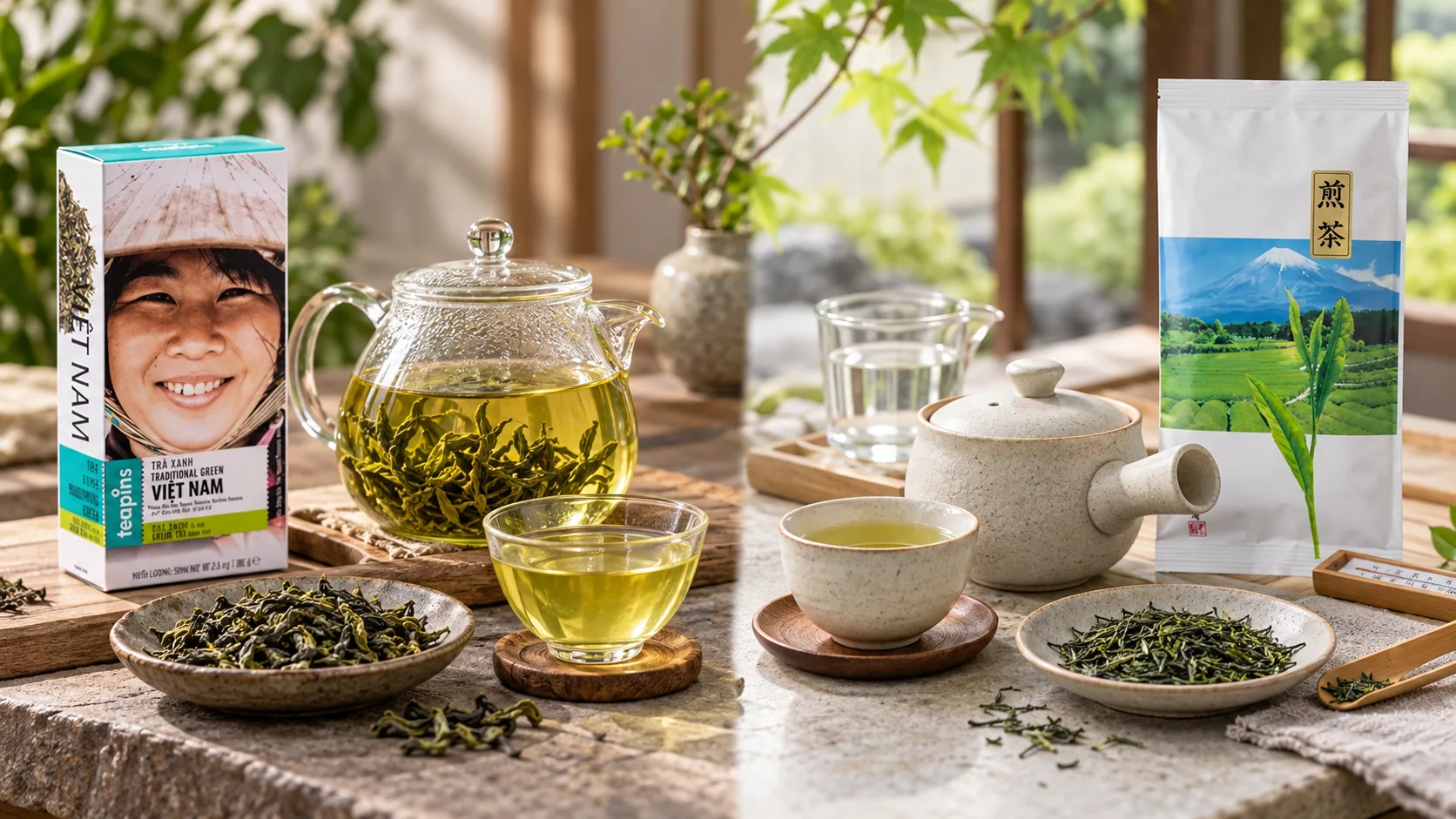 So sánh cách pha trà xanh Việt Nam và trà xanh Sencha Nhật Bản