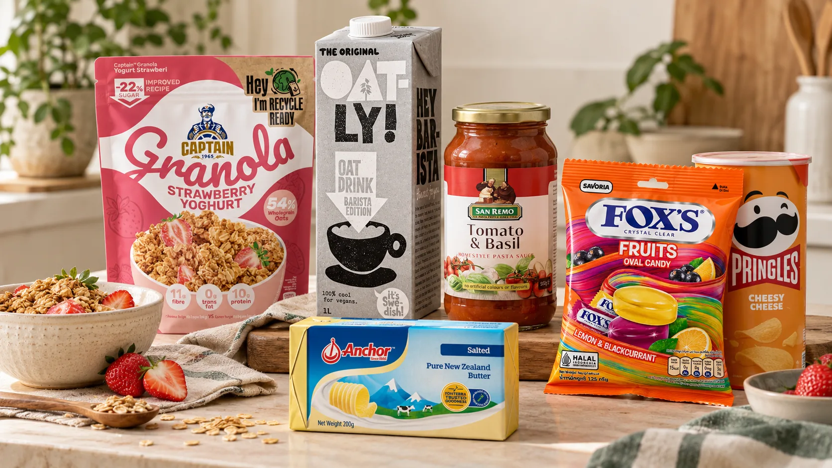 Imported breakfast dairy pantry drink and snack products available at ROOTS in Ho Chi Minh City