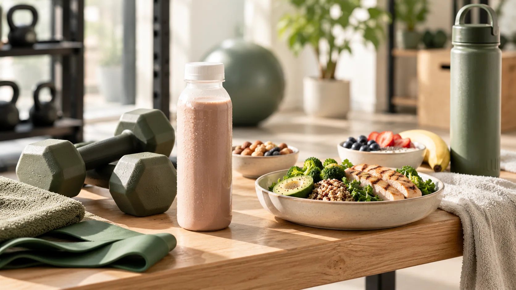 Sữa protein kết hợp tập kháng lực hỗ trợ duy trì và phát triển cơ bắp