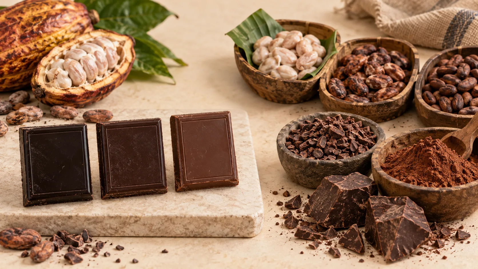 Phần trăm cacao kh&ocirc;ng phản &aacute;nh trực tiếp h&agrave;m lượng flavanol