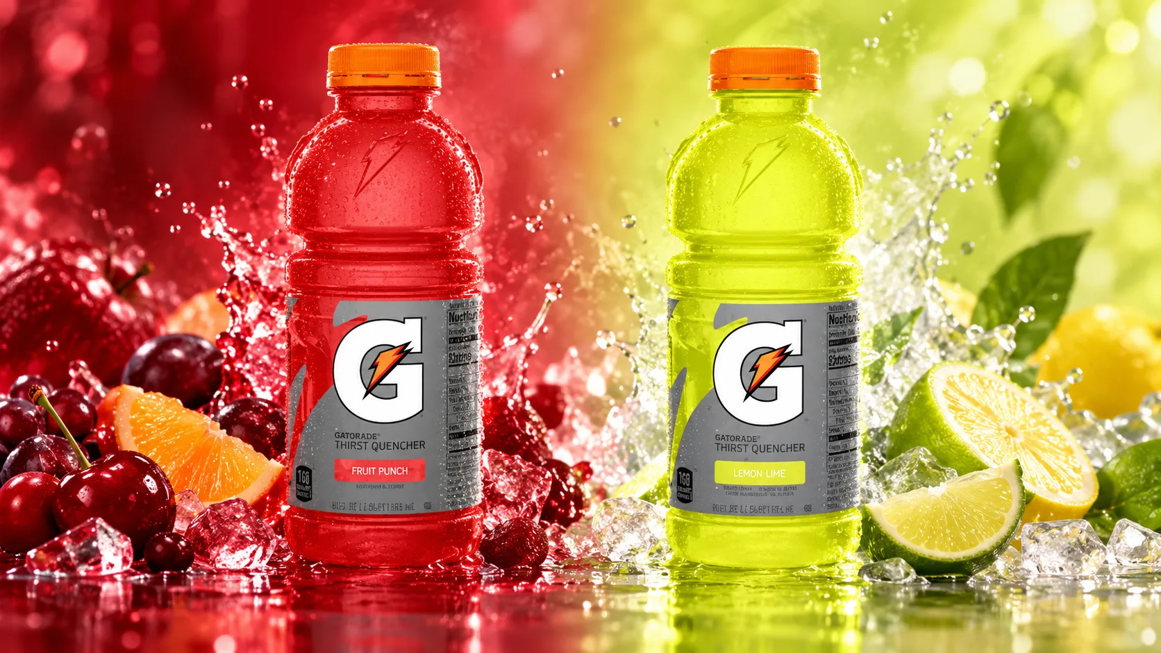 So sánh Gatorade Fruit Punch và Lemon Lime