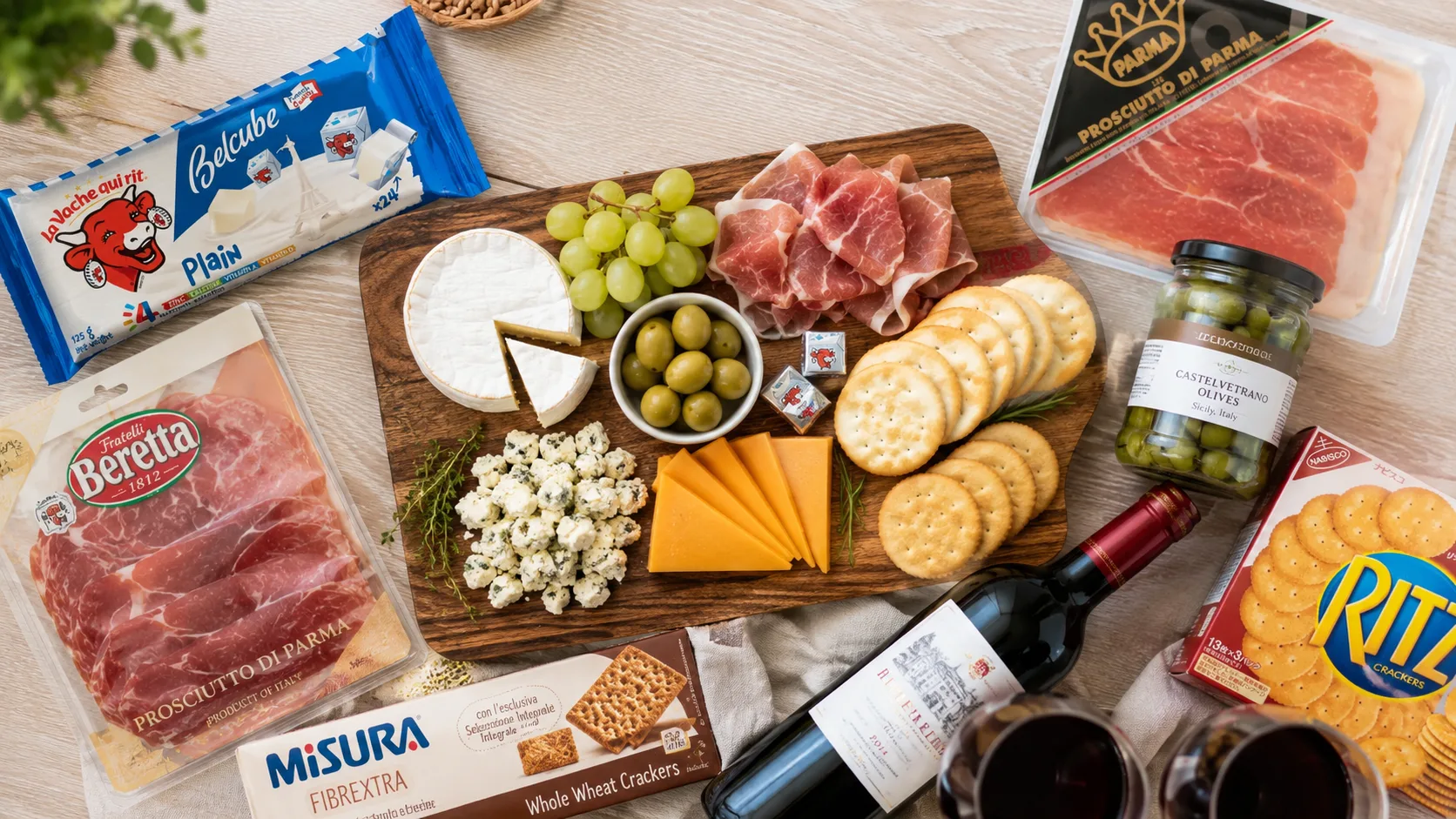 C&aacute;ch b&agrave;y tr&iacute; m&acirc;m ph&ocirc; mai cheese board đơn giản tại nh&agrave;