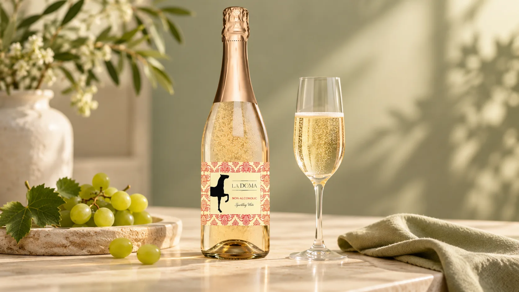 Rượu vang sủi trắng không cồn La Doma 0% alcohol