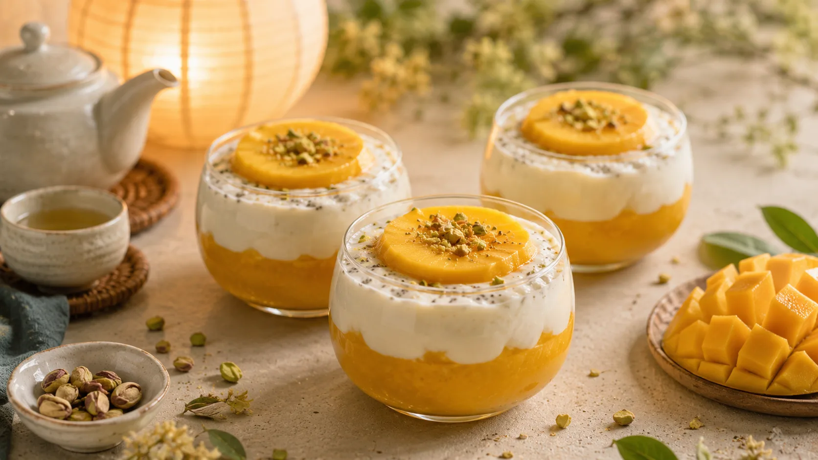 Mango Yogurt Full Moon Cup &iacute;t đường cho đ&ecirc;m Trung Thu