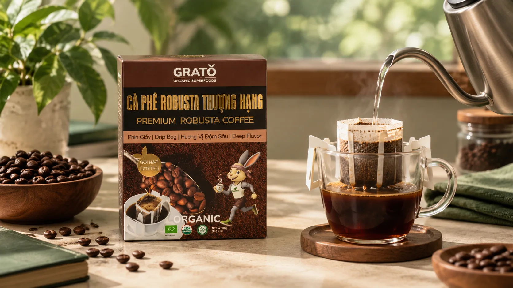 Cà phê Robusta phin giấy GRATO và cách chọn cà phê phù hợp khi mua