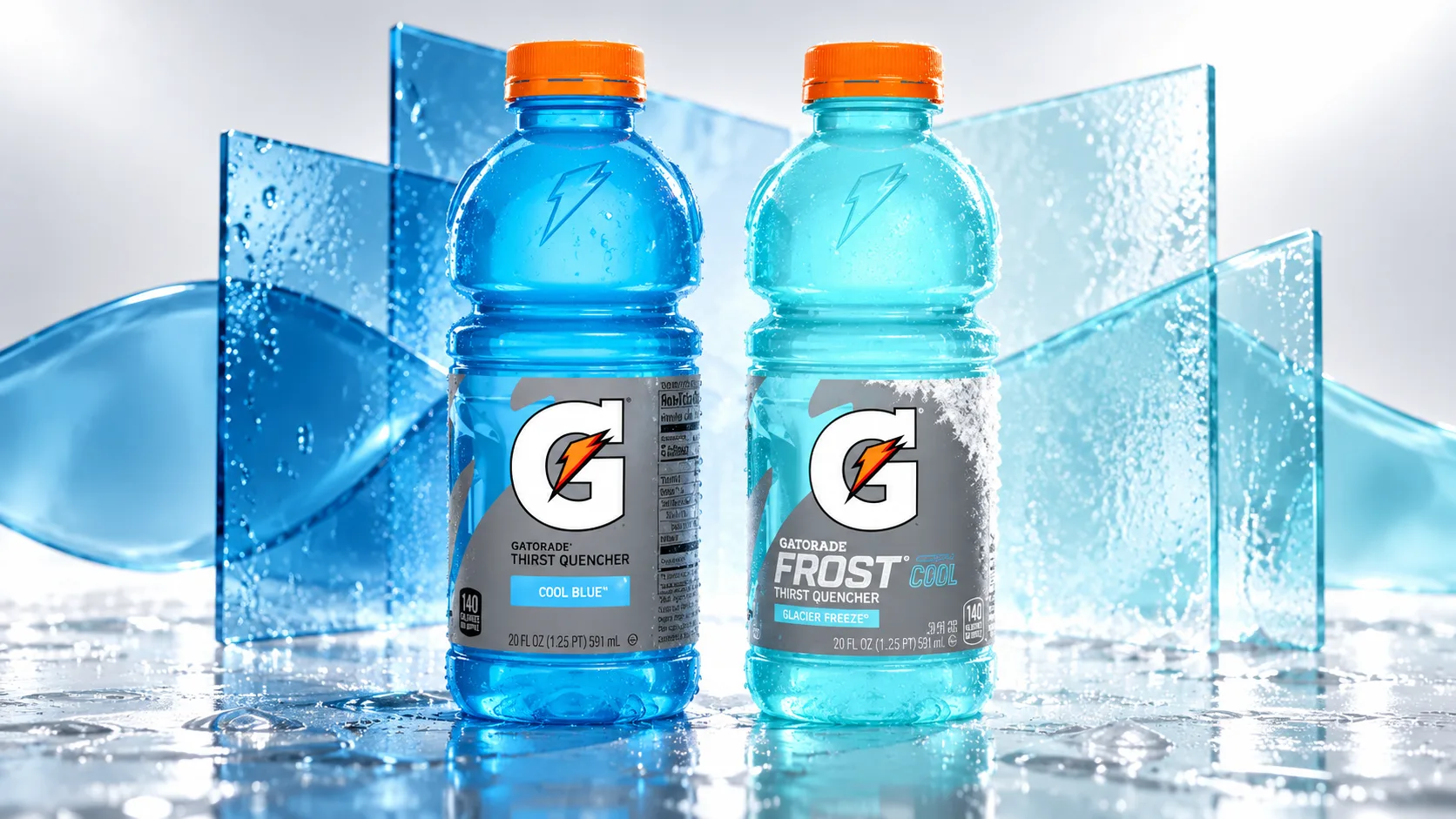 Cool Blue và Glacier Freeze có màu tương tự nhưng là hai flavor khác nhau