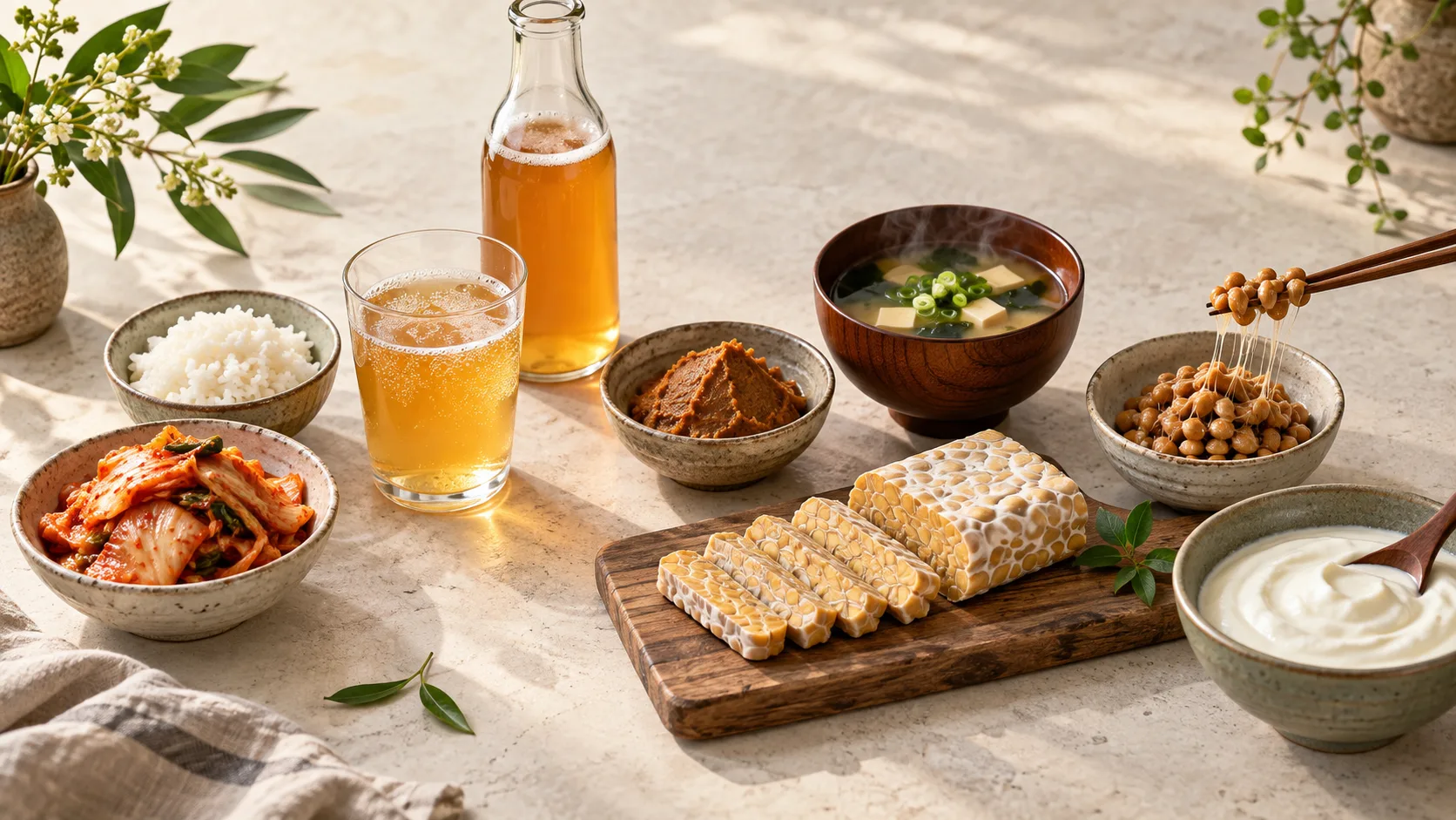 C&aacute;ch chọn kimchi, kombucha, miso, natto, tempeh v&agrave; yogurt theo c&aacute;ch sử dụng