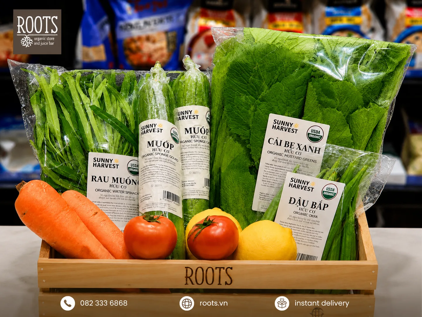 Rau Sunny Harvest có chứng nhận USDA tại ROOTS
