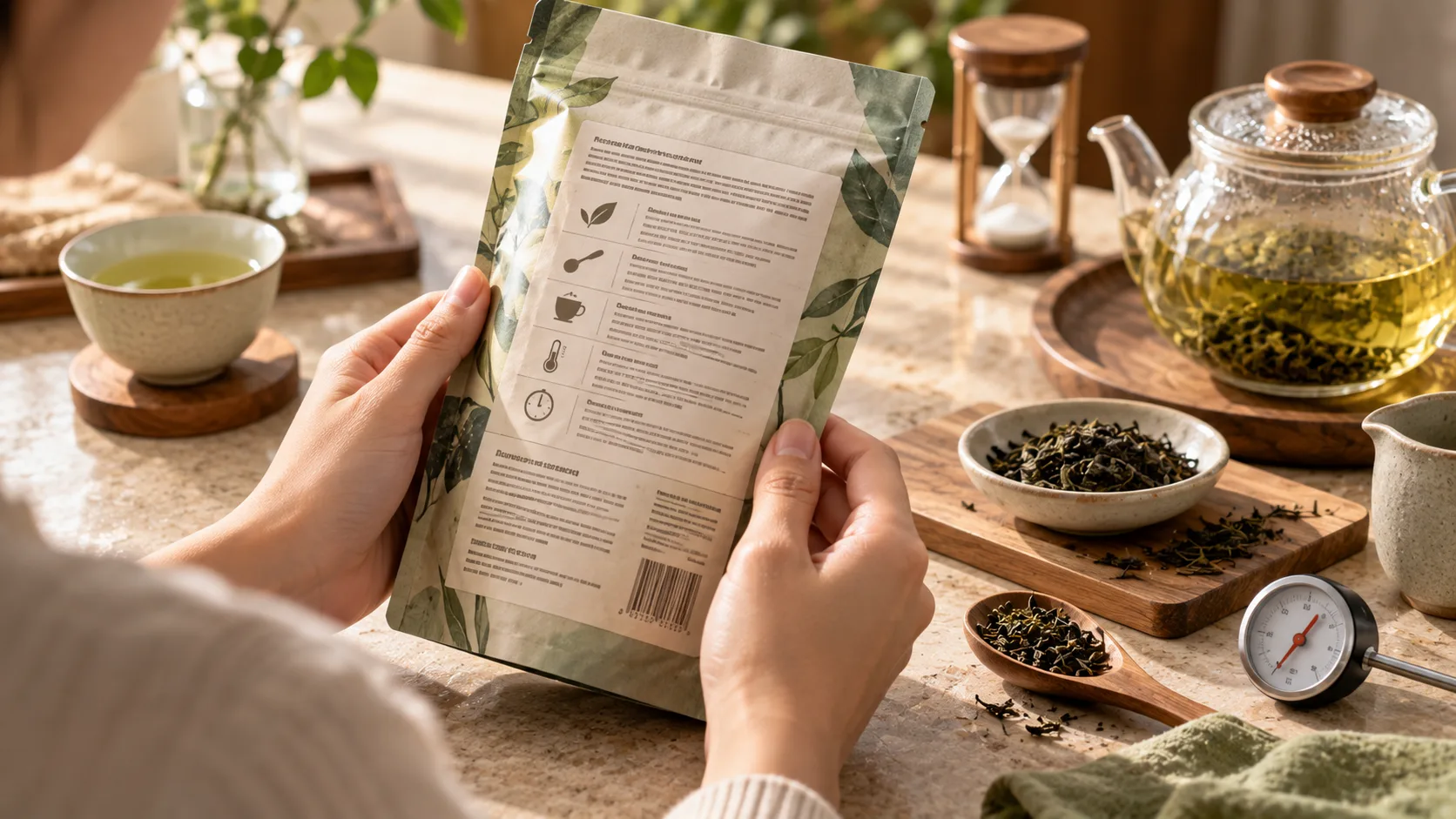 Cách đọc loại trà nhiệt độ nước thời gian hãm và tỷ lệ pha trên bao bì trà