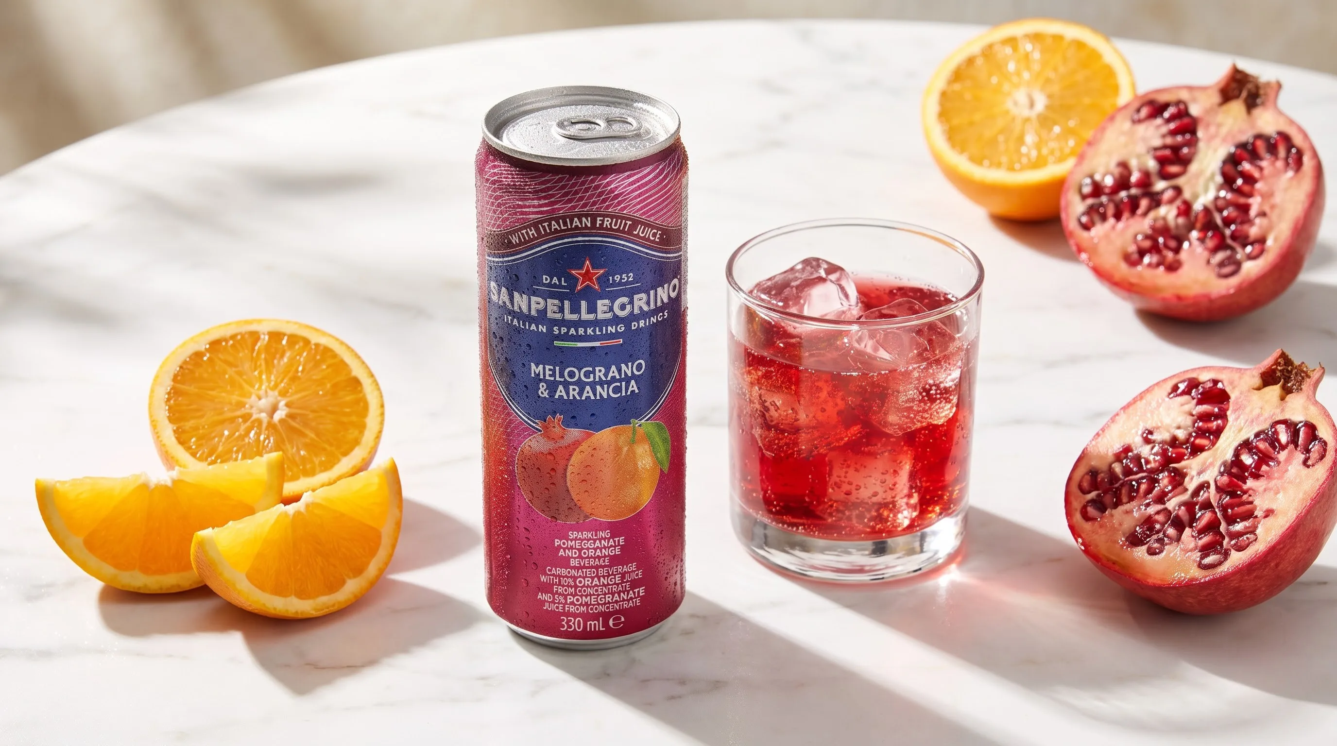 Nước cam lựu có ga San Pellegrino Melograno Arancia 330ml tại ROOTS